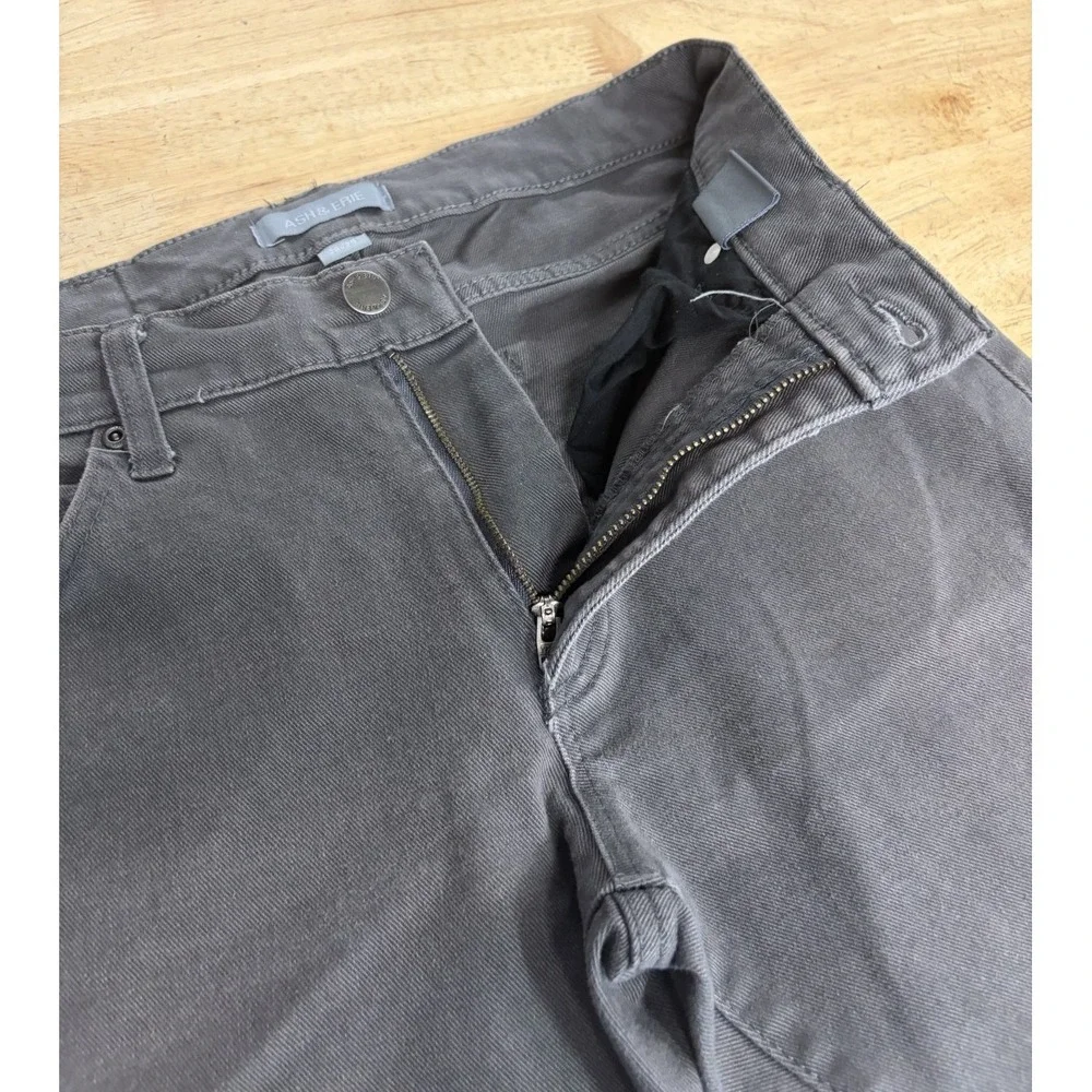 Mens ASH & ERIE Jeans Size 28x29 Cotton Stretch Gray Grey Slim Straight